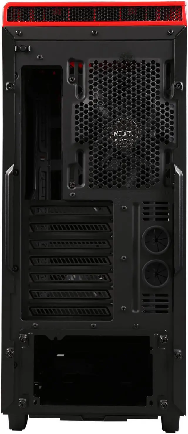 Alt view image 9 of 10 - NEW NZXT H440 STEEL Mid Tower Case. Next Generation 5.25-less Design. Include 4 x 2nd Gen FNv2 Fans, High-End WC Support, USB3.0, PWM Fan Hub, Matte BLK / Red