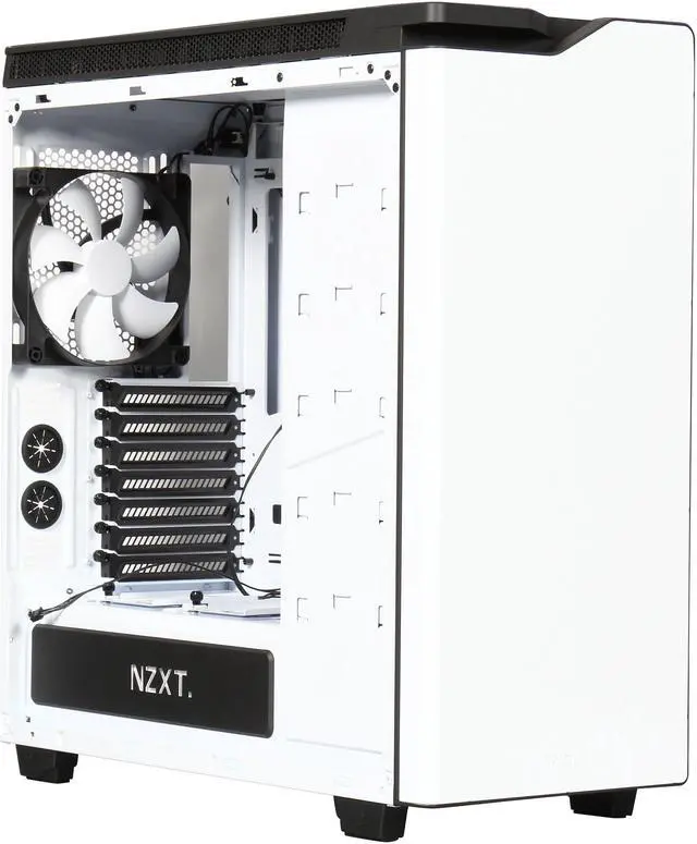 Alt view image 7 of 9 - NEW NZXT H440 STEEL Mid Tower Case. Next Generation 5.25-less Design. Include 4 x 2nd Gen FN V2 Fans, High-End WC Support, USB3.0, PWM Fan Hub, White/Black