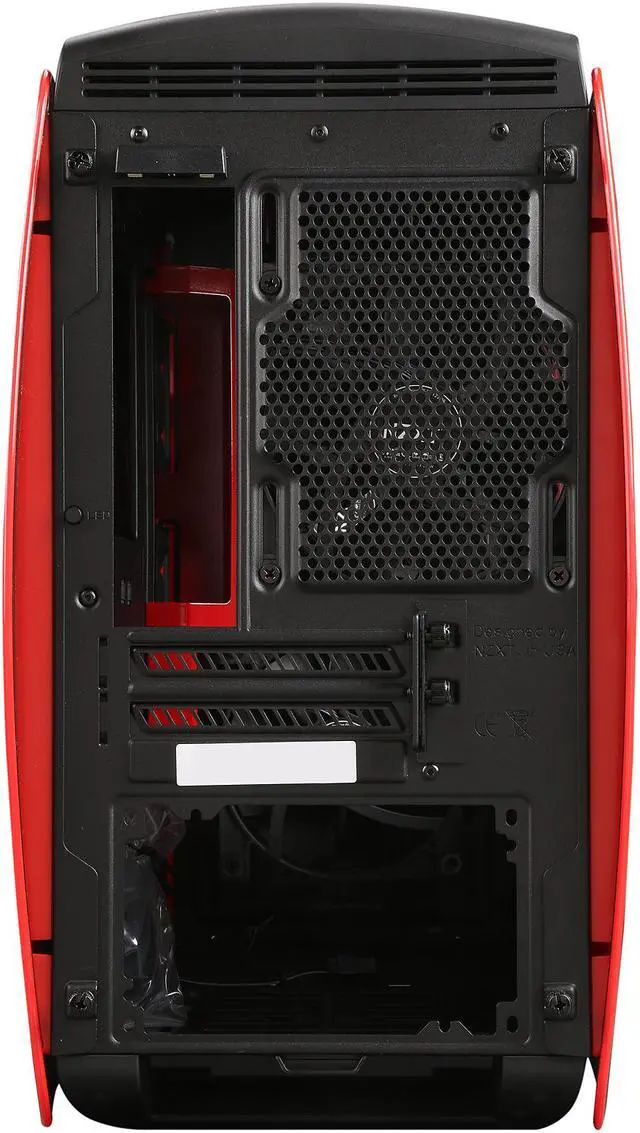 Alt view image 9 of 10 - NZXT Manta, Matte Black/Red, All Steel, Mini-ITX Computer Case