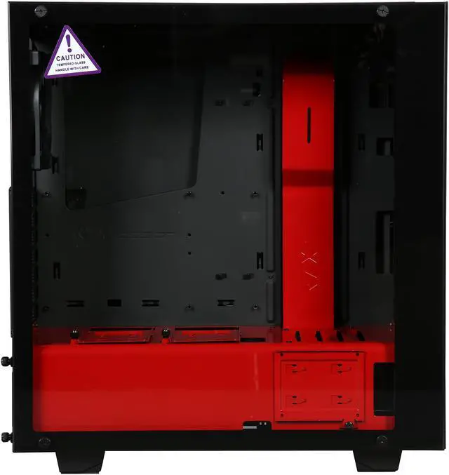 Alt view image 4 of 10 - NZXT S340 Elite Black/Red Steel/Tempered Glass ATX Mid Tower Case