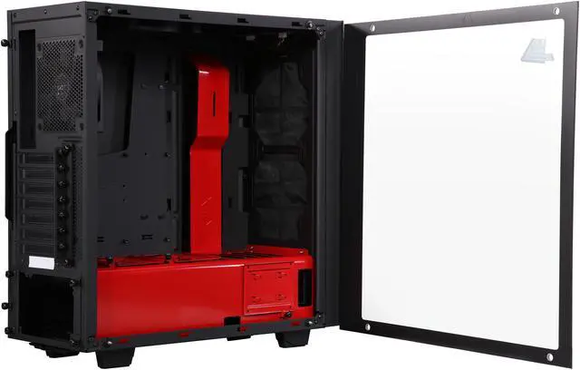 Alt view image 5 of 10 - NZXT S340 Elite Black/Red Steel/Tempered Glass ATX Mid Tower Case