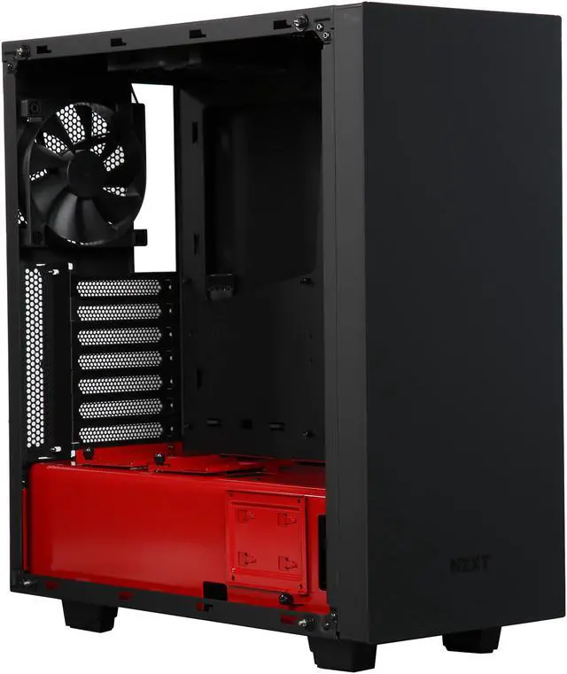 Alt view image 7 of 10 - NZXT S340 Elite Black/Red Steel/Tempered Glass ATX Mid Tower Case
