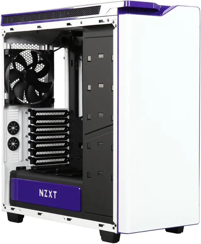 Alt view image 7 of 10 - NZXT H440 STEEL Mid Tower Case. Next Generation 5.25-less Design. Include 4 x 2nd Gen FNv2 Fans, High-End WC Support, USB3.0, PWM Fan Hub, White/Purple