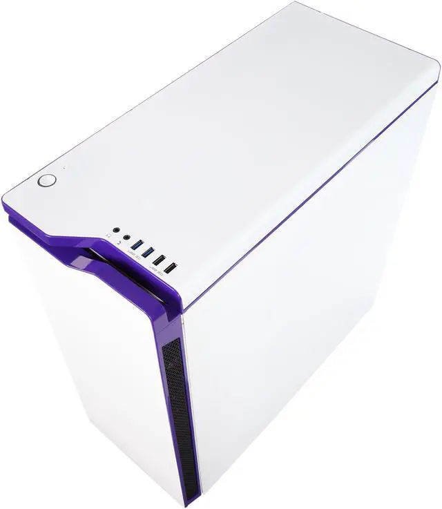 Alt view image 8 of 10 - NZXT H440 STEEL Mid Tower Case. Next Generation 5.25-less Design. Include 4 x 2nd Gen FNv2 Fans, High-End WC Support, USB3.0, PWM Fan Hub, White/Purple