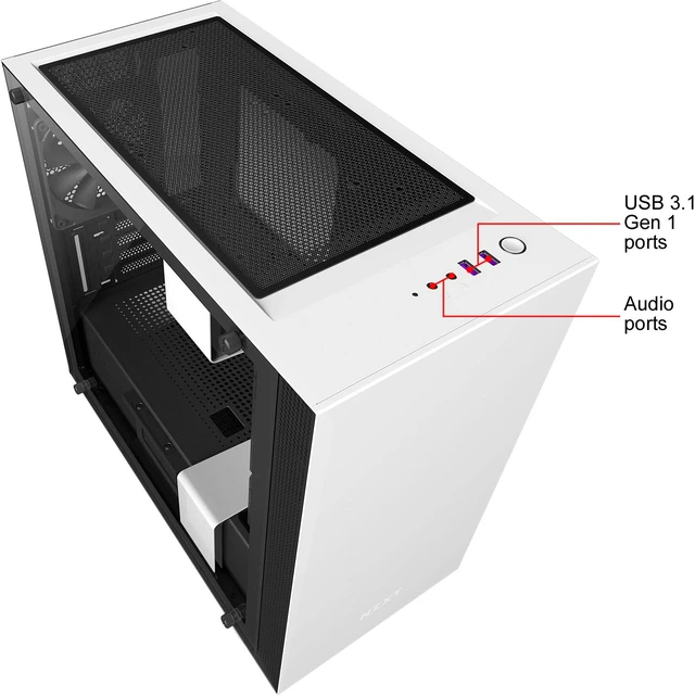 Open Box: NZXT H400i - MicroATX PC Gaming Case - RGB Lighting and Fan ...