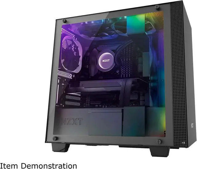Alt view image 2 of 8 - NZXT H400i - MicroATX PC Gaming Case - RGB Lighting and Fan Control - CAM-Powered Smart Device - Tempered Glass Panel - Enhanced Cable Management System - Water-Cooling Ready - Black