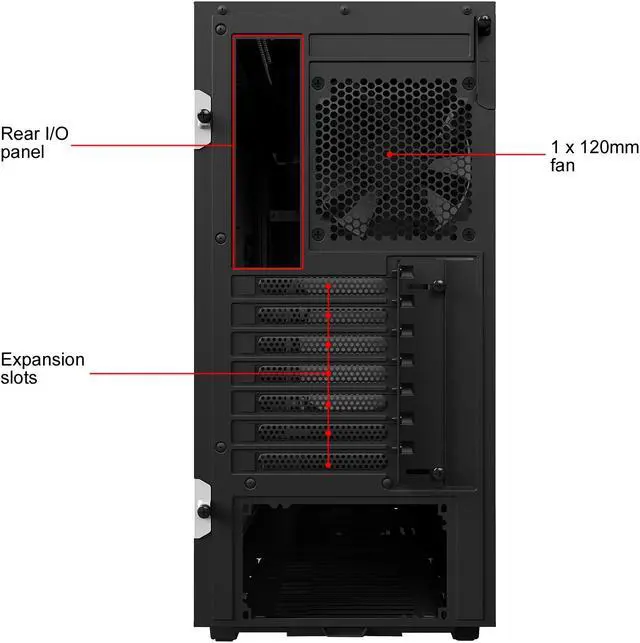 Alt view image 7 of 8 - NZXT H500i - Compact ATX Mid-Tower PC Gaming Case - RGB Lighting and Fan Control - CAM-Powered Smart Device - Tempered Glass Panel - Enhanced Cable Management System – Water-Cooling Ready - WHI/BLK