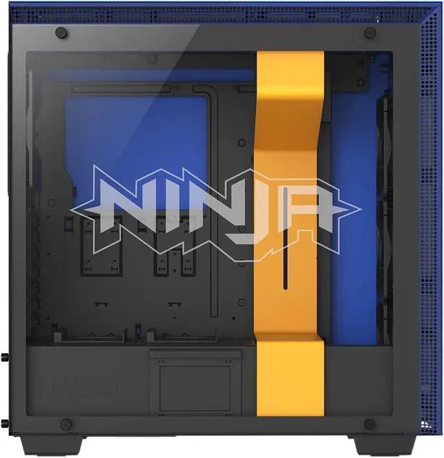Alt view image 8 of 19 - NZXT H700i - Licensed Ninja Edition - ATX Mid-Tower PC Gaming Case - Radium-Etched Ninja Logo - Tempered Glass Panel - RGB and Fan Control - Enhanced Cable Management System - Water-Cooling Ready