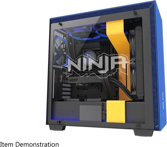 Alt view image 13 of 19 - NZXT H700i - Licensed Ninja Edition - ATX Mid-Tower PC Gaming Case - Radium-Etched Ninja Logo - Tempered Glass Panel - RGB and Fan Control - Enhanced Cable Management System - Water-Cooling Ready