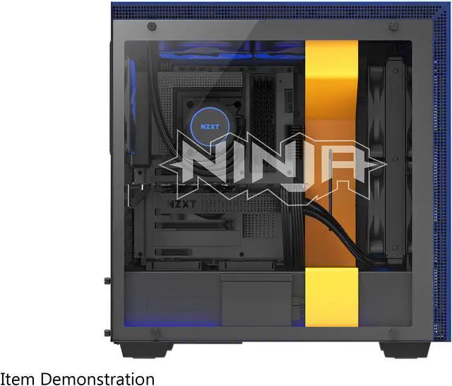 Alt view image 12 of 19 - NZXT H700i - Licensed Ninja Edition - ATX Mid-Tower PC Gaming Case - Radium-Etched Ninja Logo - Tempered Glass Panel - RGB and Fan Control - Enhanced Cable Management System - Water-Cooling Ready