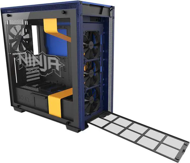 Alt view image 18 of 19 - NZXT H700i - Licensed Ninja Edition - ATX Mid-Tower PC Gaming Case - Radium-Etched Ninja Logo - Tempered Glass Panel - RGB and Fan Control - Enhanced Cable Management System - Water-Cooling Ready
