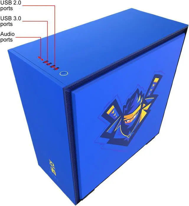 Alt view image 6 of 19 - NZXT H700i - Licensed Ninja Edition - ATX Mid-Tower PC Gaming Case - Radium-Etched Ninja Logo - Tempered Glass Panel - RGB and Fan Control - Enhanced Cable Management System - Water-Cooling Ready