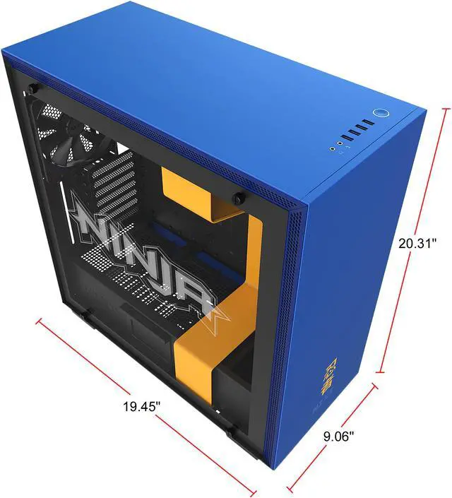 Alt view image 16 of 19 - NZXT H700i - Licensed Ninja Edition - ATX Mid-Tower PC Gaming Case - Radium-Etched Ninja Logo - Tempered Glass Panel - RGB and Fan Control - Enhanced Cable Management System - Water-Cooling Ready