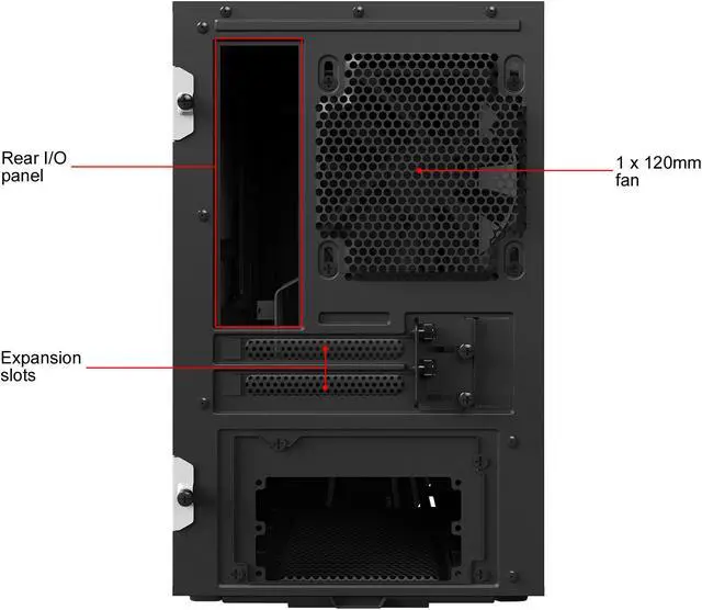 Alt view image 8 of 8 - NZXT H200 - Mini-ITX PC Gaming Case - Tempered Glass Panel - All-Steel Construction - Enhanced Cable Management System - Water Cooling Ready - White/Black