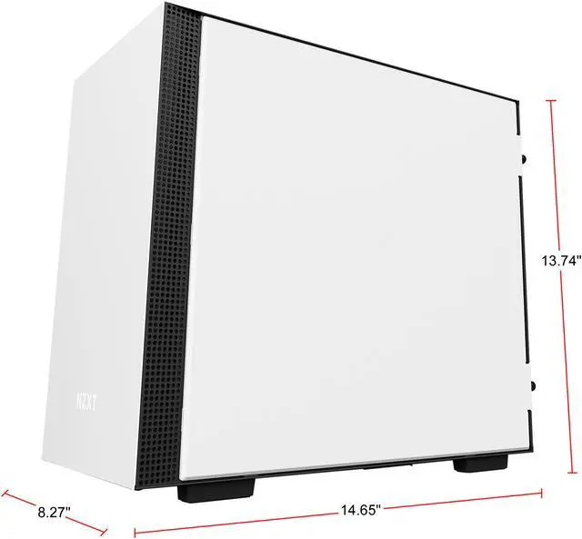 Alt view image 7 of 8 - NZXT H200 - Mini-ITX PC Gaming Case - Tempered Glass Panel - All-Steel Construction - Enhanced Cable Management System - Water Cooling Ready - White/Black