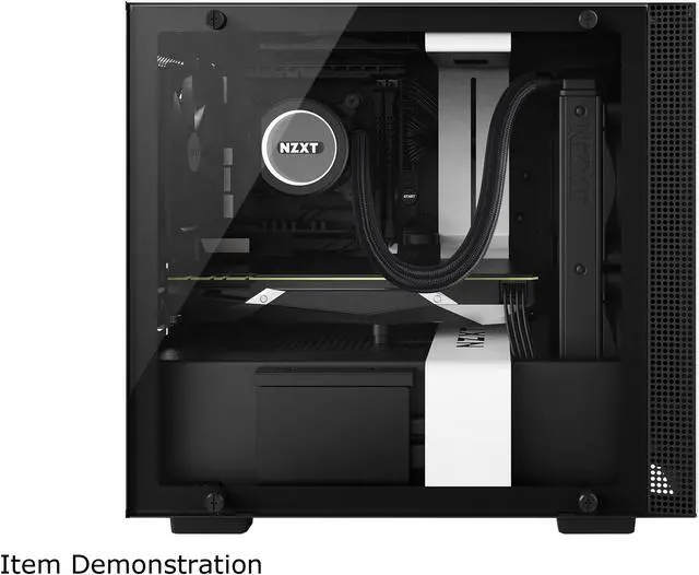 Alt view image 3 of 8 - NZXT H200 - Mini-ITX PC Gaming Case - Tempered Glass Panel - All-Steel Construction - Enhanced Cable Management System - Water Cooling Ready - White/Black