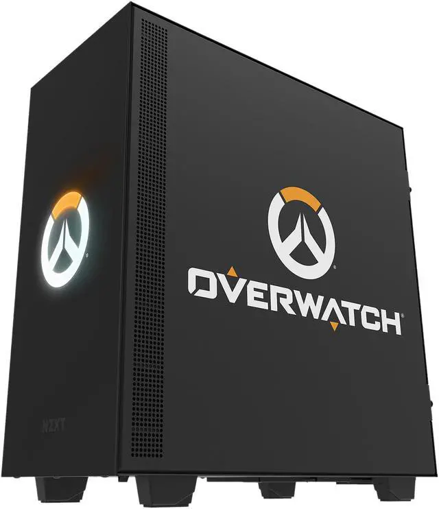 Alt view image 3 of 13 - NZXT H500 - Overwatch Special Edition - Compact ATX Mid-Tower PC Gaming Case - Tempered Glass Panel - All-Steel Construction - Enhanced Cable Management System - Water-Cooling Ready