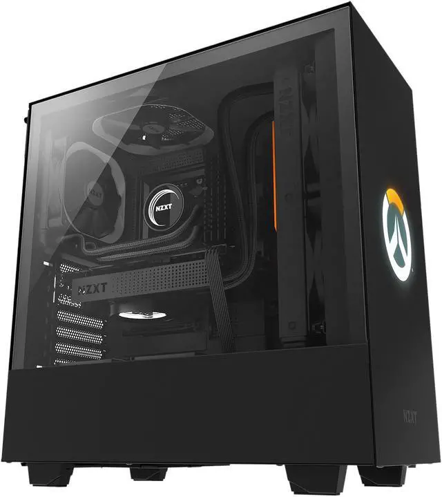 Alt view image 5 of 13 - NZXT H500 - Overwatch Special Edition - Compact ATX Mid-Tower PC Gaming Case - Tempered Glass Panel - All-Steel Construction - Enhanced Cable Management System - Water-Cooling Ready