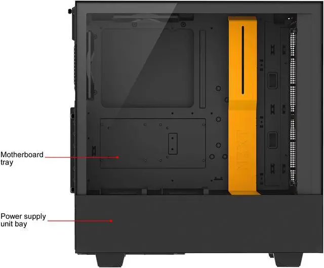 Alt view image 11 of 13 - NZXT H500 - Overwatch Special Edition - Compact ATX Mid-Tower PC Gaming Case - Tempered Glass Panel - All-Steel Construction - Enhanced Cable Management System - Water-Cooling Ready