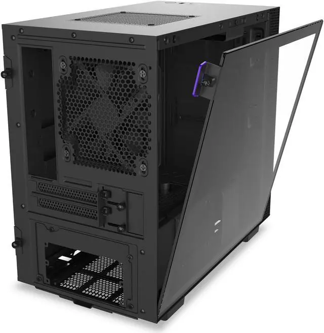 Alt view image 9 of 13 - NZXT H210 - Mini-ITX PC Gaming Case - Front I/O USB Type-C Port - Tempered Glass Side Panel - Cable Management System - Water-Cooling Ready - Radiator Bracket - Steel Construction - Black