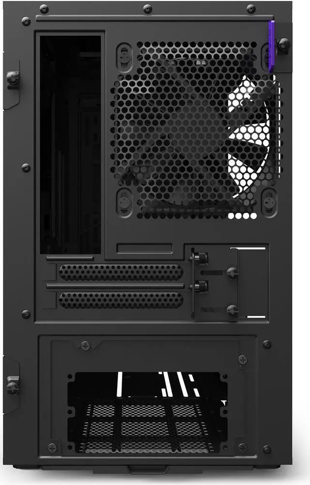Alt view image 12 of 13 - NZXT H210 - Mini-ITX PC Gaming Case - Front I/O USB Type-C Port - Tempered Glass Side Panel - Cable Management System - Water-Cooling Ready - Radiator Bracket - Steel Construction - Black