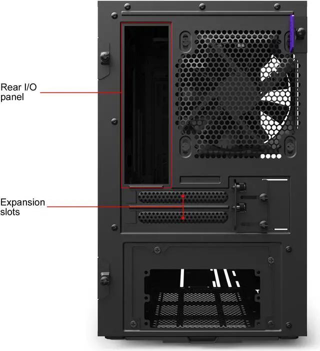 Alt view image 13 of 13 - NZXT H210 - Mini-ITX PC Gaming Case - Front I/O USB Type-C Port - Tempered Glass Side Panel - Cable Management System - Water-Cooling Ready - Radiator Bracket - Steel Construction - Black