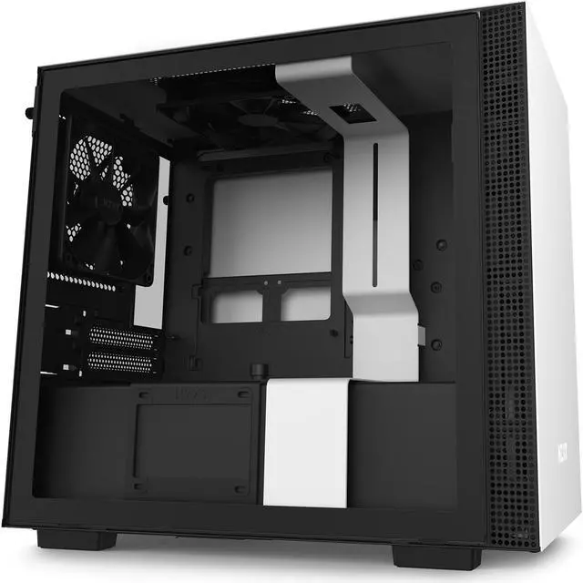 Alt view image 2 of 13 - NZXT H210 - Mini-ITX PC Gaming Case - Front I/O USB Type-C Port - Tempered Glass Side Panel - Cable Management System - Water-Cooling Ready - Radiator Bracket - Steel Construction - White/Black