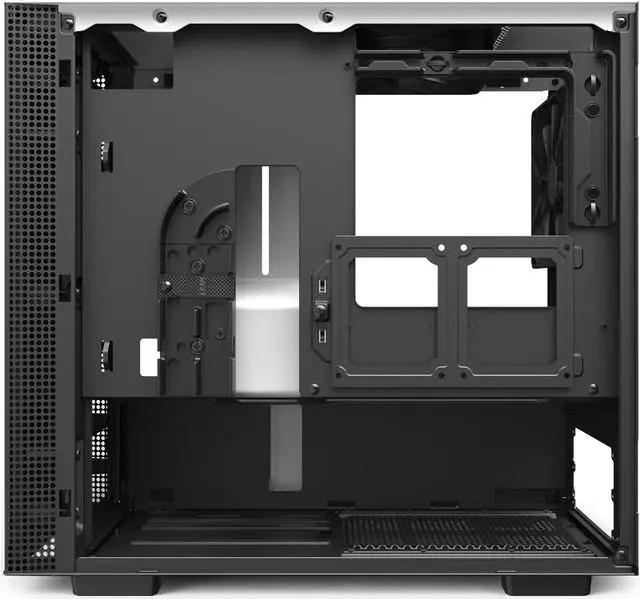 Alt view image 11 of 13 - NZXT H210 - Mini-ITX PC Gaming Case - Front I/O USB Type-C Port - Tempered Glass Side Panel - Cable Management System - Water-Cooling Ready - Radiator Bracket - Steel Construction - White/Black