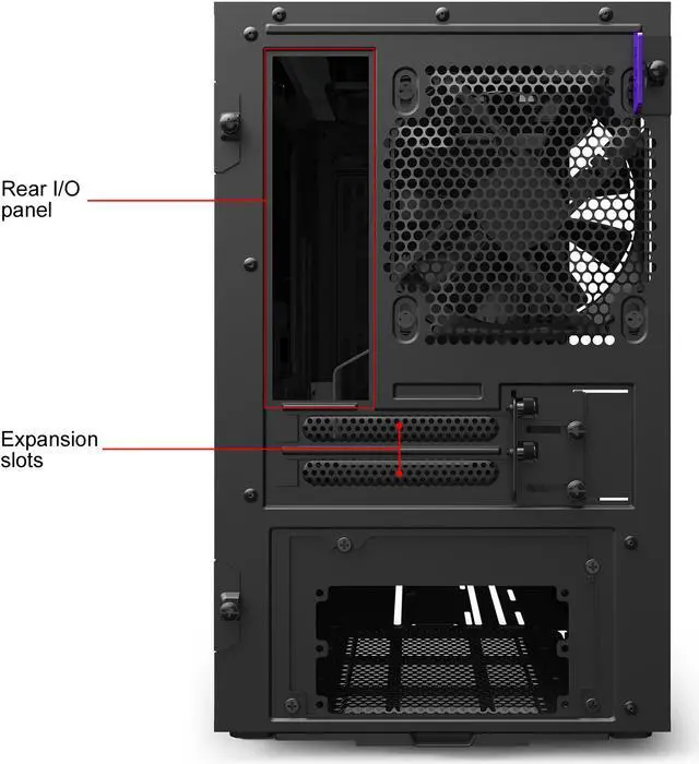 Alt view image 13 of 13 - NZXT H210 - Mini-ITX PC Gaming Case - Front I/O USB Type-C Port - Tempered Glass Side Panel - Cable Management System - Water-Cooling Ready - Radiator Bracket - Steel Construction - White/Black