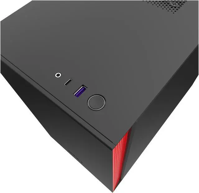 Alt view image 10 of 15 - NZXT H210i - Mini-ITX PC Gaming Case - Front I/O USB Type-C Port - Tempered Glass Side Panel Cable Management - Water-Cooling Ready - Integrated RGB Lighting - Steel Construction - Black/Red