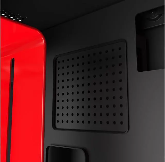 Alt view image 15 of 15 - NZXT H210i - Mini-ITX PC Gaming Case - Front I/O USB Type-C Port - Tempered Glass Side Panel Cable Management - Water-Cooling Ready - Integrated RGB Lighting - Steel Construction - Black/Red