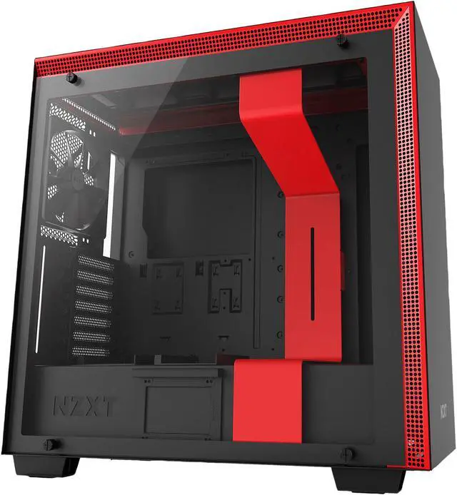 Main image of NZXT H700 - ATX Mid-Tower PC Gaming Case - Tempered Glass Panel - Enhanced Cable Management System - Water-Cooling Ready - Black/Red