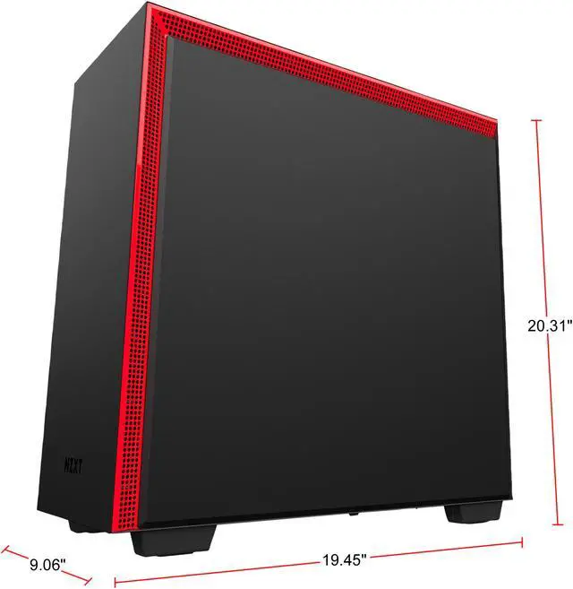 Alt view image 6 of 8 - NZXT H700 - ATX Mid-Tower PC Gaming Case - Tempered Glass Panel - Enhanced Cable Management System - Water-Cooling Ready - Black/Red
