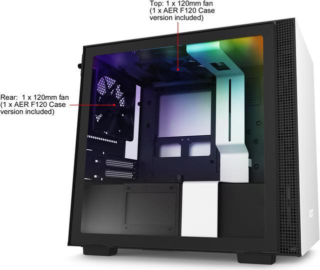 Alt view image 2 of 15 - NZXT H210i - Mini-ITX PC Gaming Case - Front I/O USB Type-C Port - Tempered Glass Side Panel Cable Management - Water-Cooling Ready - Integrated RGB Lighting - Steel Construction - White/Black