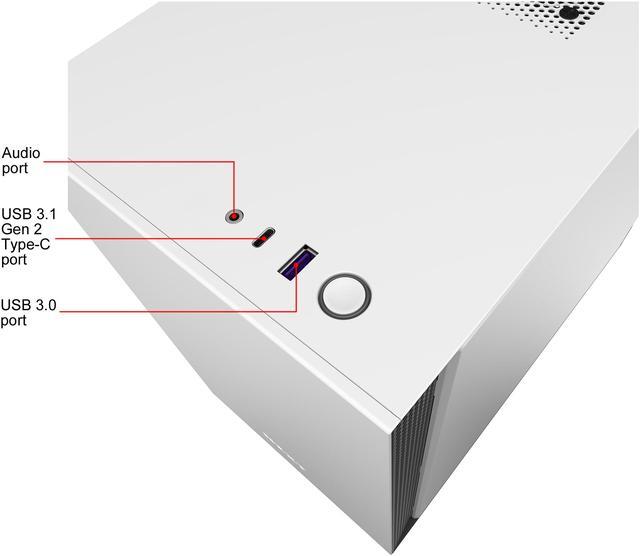 Alt view image 11 of 15 - NZXT H210i - Mini-ITX PC Gaming Case - Front I/O USB Type-C Port - Tempered Glass Side Panel Cable Management - Water-Cooling Ready - Integrated RGB Lighting - Steel Construction - White/Black