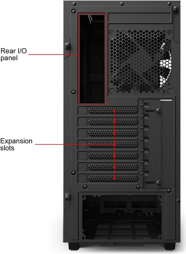 Alt view image 12 of 12 - NZXT H510 - Compact ATX Mid-Tower PC Gaming Case - Front I/O USB Type-C Port - Tempered Glass Side Panel - Cable Management System - Water-Cooling Ready - Steel Construction - Black, CA-H510B-B1