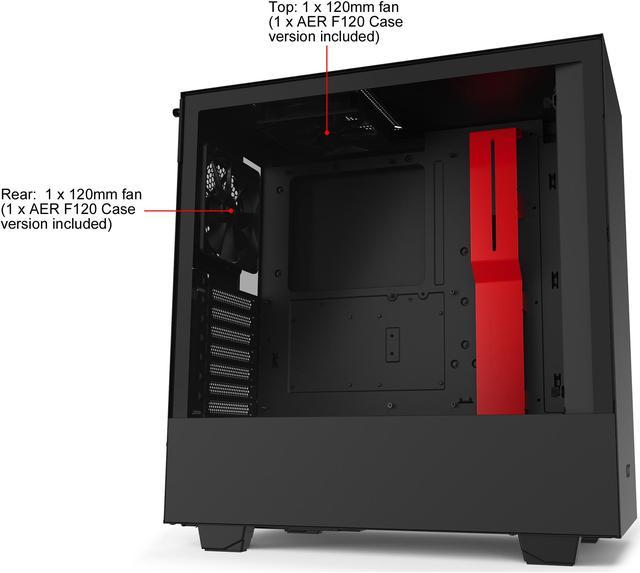 tvilling God følelse Fearless NZXT H510 - Compact ATX Mid-Tower PC Gaming Case - Front I/O USB Type-C  Port - Tempered Glass Side Panel - Cable Management System - Water-Cooling  Ready - Steel Construction - Black/Red,
