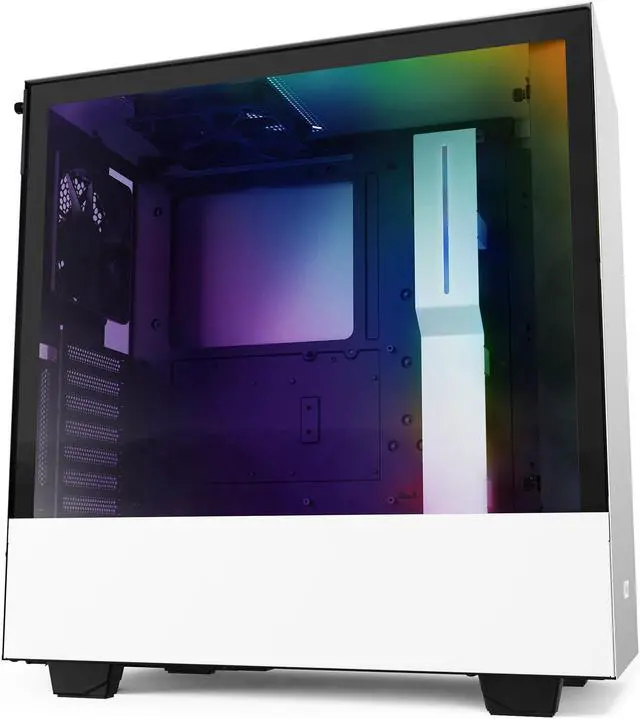 Alt view image 3 of 14 - NZXT H510i - Compact ATX Mid -Tower PC Gaming Case - Front I/O USB Type-C Port - Vertical GPU Mount - Tempered Glass Side Panel - Integrated RGB Lighting - Water-Cooling Ready - White/Black