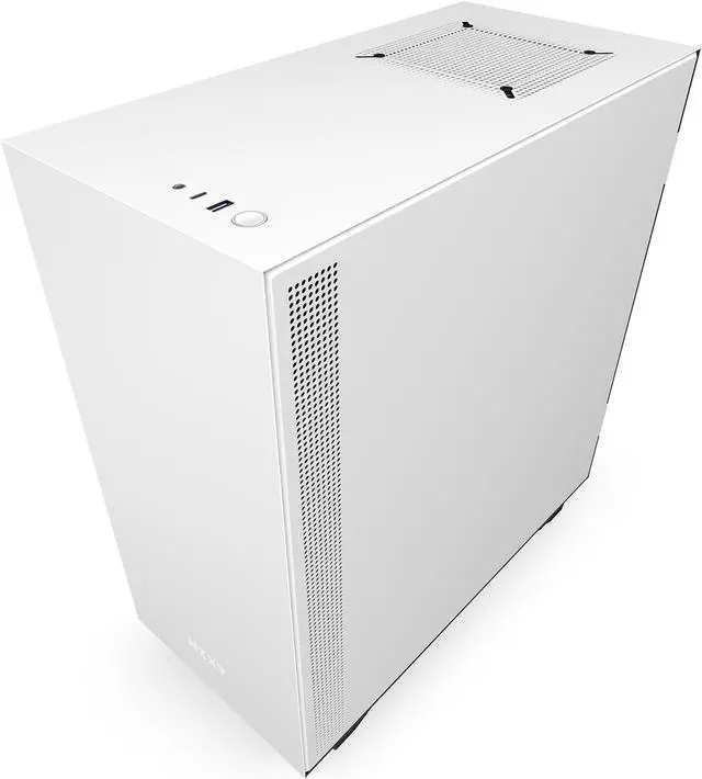 Alt view image 4 of 14 - NZXT H510i - Compact ATX Mid -Tower PC Gaming Case - Front I/O USB Type-C Port - Vertical GPU Mount - Tempered Glass Side Panel - Integrated RGB Lighting - Water-Cooling Ready - White/Black