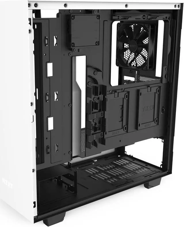 Alt view image 9 of 14 - NZXT H510i - Compact ATX Mid -Tower PC Gaming Case - Front I/O USB Type-C Port - Vertical GPU Mount - Tempered Glass Side Panel - Integrated RGB Lighting - Water-Cooling Ready - White/Black
