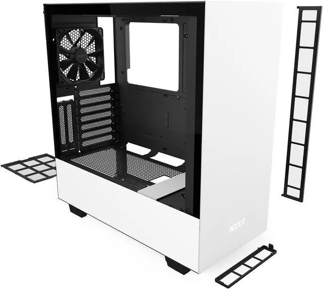 Alt view image 11 of 14 - NZXT H510i - Compact ATX Mid -Tower PC Gaming Case - Front I/O USB Type-C Port - Vertical GPU Mount - Tempered Glass Side Panel - Integrated RGB Lighting - Water-Cooling Ready - White/Black