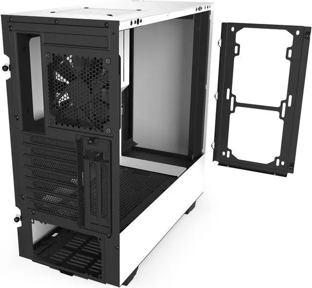 Alt view image 12 of 14 - NZXT H510i - Compact ATX Mid -Tower PC Gaming Case - Front I/O USB Type-C Port - Vertical GPU Mount - Tempered Glass Side Panel - Integrated RGB Lighting - Water-Cooling Ready - White/Black