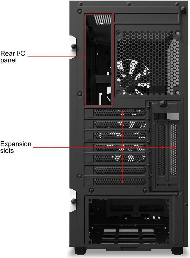 Alt view image 12 of 12 - NZXT H510 Elite - Premium Mid-Tower ATX Case PC Gaming Case - Dual-Tempered Glass Panel - Front I/O USB Type-C Port - Vertical GPU Mount - Integrated RGB Lighting - Water-Cooling Ready - White/Black, CA-H510E-W1