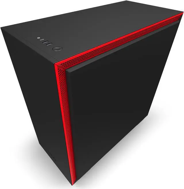 Alt view image 3 of 14 - NZXT H710 - ATX Mid Tower PC Gaming Case - Front I/O USB Type-C Port - Quick-Release Tempered Glass Side Panel - Cable Management System - Water-Cooling Ready - Steel Construction - Black/Red