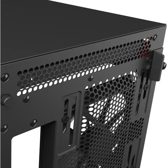 Alt view image 12 of 14 - NZXT H710 - ATX Mid Tower PC Gaming Case - Front I/O USB Type-C Port - Quick-Release Tempered Glass Side Panel - Cable Management System - Water-Cooling Ready - Steel Construction - Black/Red