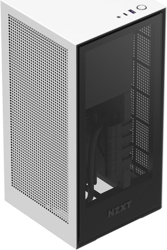 Alt view image 5 of 20 - NZXT H1 CA-H16WR-W1-US Matte White SGCC Steel / Tempered Glass Mini-ITX Computer Case with 650W SFX-L 80Plus Gold Fully Modular Power Supply and 140mm AIO Liquid Cooler