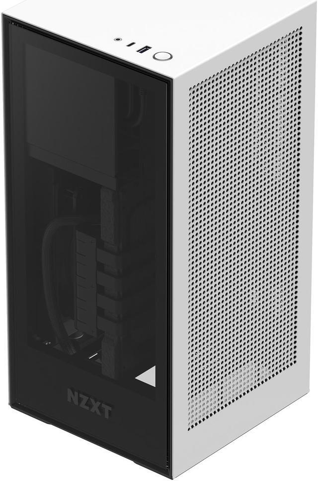 Alt view image 6 of 20 - NZXT H1 CA-H16WR-W1-US Matte White SGCC Steel / Tempered Glass Mini-ITX Computer Case with 650W SFX-L 80Plus Gold Fully Modular Power Supply and 140mm AIO Liquid Cooler
