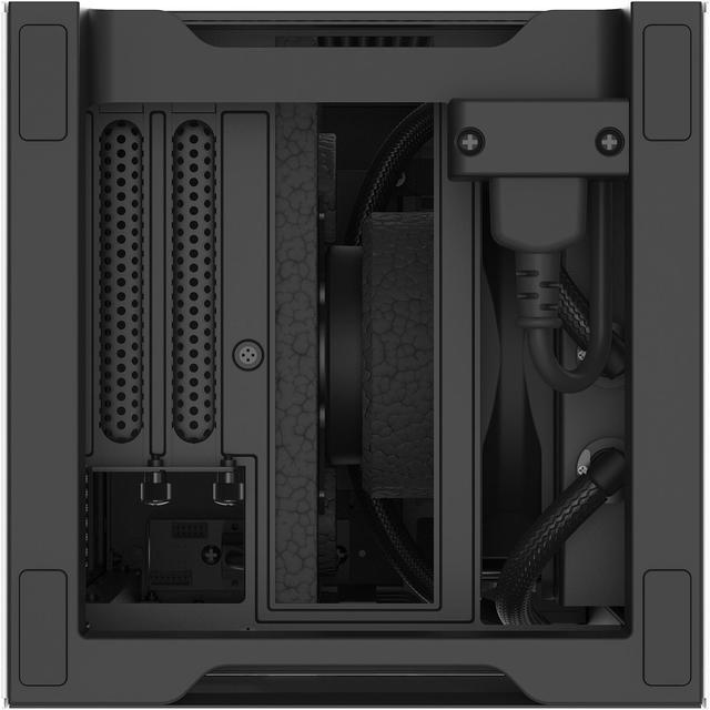 Alt view image 15 of 20 - NZXT H1 CA-H16WR-W1-US Matte White SGCC Steel / Tempered Glass Mini-ITX Computer Case with 650W SFX-L 80Plus Gold Fully Modular Power Supply and 140mm AIO Liquid Cooler