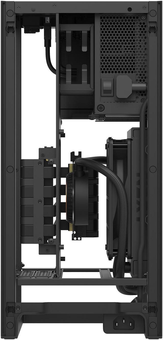 Alt view image 17 of 20 - NZXT H1 CA-H16WR-W1-US Matte White SGCC Steel / Tempered Glass Mini-ITX Computer Case with 650W SFX-L 80Plus Gold Fully Modular Power Supply and 140mm AIO Liquid Cooler