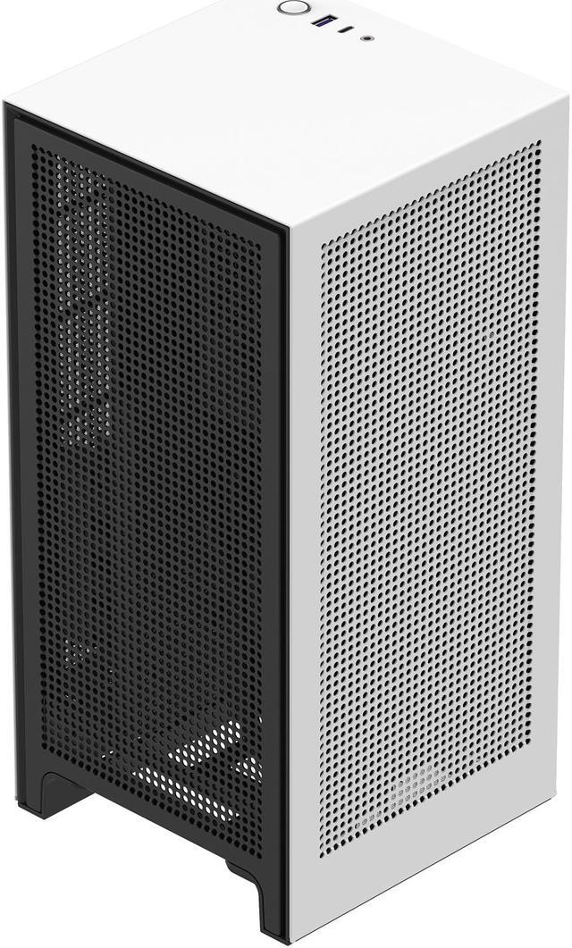 Alt view image 8 of 20 - NZXT H1 CA-H16WR-W1-US Matte White SGCC Steel / Tempered Glass Mini-ITX Computer Case with 650W SFX-L 80Plus Gold Fully Modular Power Supply and 140mm AIO Liquid Cooler